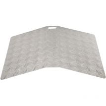 Rampa di soglia in alluminio 100 cm, rampa per sedie a rotelle Rampa di soglia portatile, rampa a ponte Portata 270 kg con maniglie - Swanew