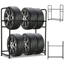 Swanew - Rayonnage pour Pneus-Étagère Métallique pour Pneumatiques Charges Lourdes Structure Stable 120X40X180cm
