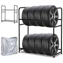Swanew - Rayonnage pour Pneus-Étagère Métallique pour Pneumatiques Charges Lourdes Structure Stable 265KG
