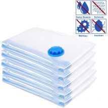 Sac Housse de Rangement 60x80cm Lot de 10 Sacs de Rangement sous Vide sous Vide avec Pompe - Bleu - Swanew