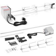 Set de brochettes Broche bbq pour grill 117 cm incl. moteur en acier inoxydable, 220V - 240V Rôtissoire pour Barbecue - Swanew