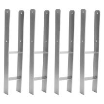 Support de Poteau en h En forme H-ancre Durable pour Carports Clôtures 4 Pièces 111MM - Swanew