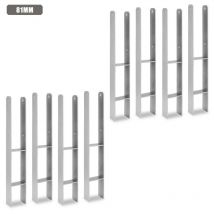 Support de Poteau en h En forme H-ancre Durable pour Carports Clôtures 8 Pièces 81MM - Swanew