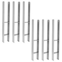 Swanew - Support de poteau H-ancre Pergola Pied de poteau Support de clôture 81MM 6x