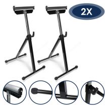 Support à rouleaux 2x Tréteau roulant Tréteau pliant Tréteau de travail jusqu'à 60 kg - Swanew