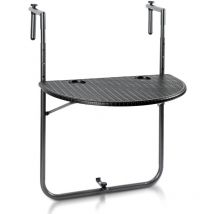 Table de balcon table suspendue 60x40cm table pliante semi-circulaire pliable table suspendue de balcon - Swanew