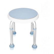 Swanew - Tabouret de douche Siège de douche réglable en hauteur jusqu'à 136 kg aide à la douche - Rotatif à 360°, rond antidérapant