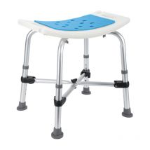 Swanew - Tabouret de douche Tabouret de bain Hauteur réglable Chaise de douche - jusqu'à 180kg Supports croisés rectangulaire