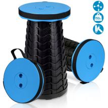 Tabouret télescopique portable Siege Pliant Portable Tabouret Retractable pour Les Voyages, Camping 45x26CM Bleu - Swanew