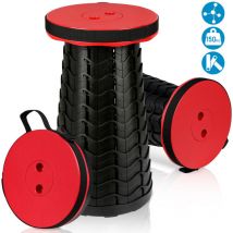SWANEW Tabouret télescopique portable Siege Pliant Portable Tabouret Retractable pour Les Voyages, Camping 45x26CM Rouge