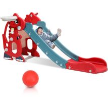 Swanew - Tobogán Infantil 4 En 1 Tobogán De Jardín Para 1-6 Años Mini Juguete Infantil