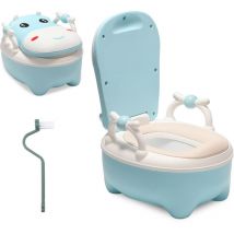 Swanew - Töpfchen Kinder Toilettensitz, Toilettentrainer faltbar, Kindertoilette Toilettentraining für Kleinkinder von 0-6 Jahr (Blau)