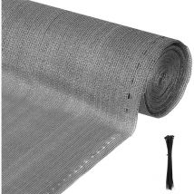 SWANEW Zaunblende Tennisblende aus HDPE 150 g/m² Sichtschutz Zaunblend 1.8x10m grau