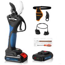 8605 Akku-Astschere mit Verlängerungskabel, 40mm Professionelle Akku-Gartenschere mit 8 Stunden Autonomie, für Garten und Obstgarten - Swansoft