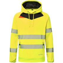 Sweat à capuche dx4 hi-vis - taille m - jaune/noir Portwest