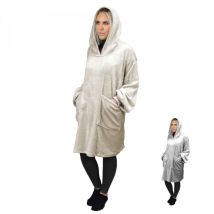 Sweat à capuche, plaid, couverture, pull - Flanelle - Adulte - Beige Vivezen