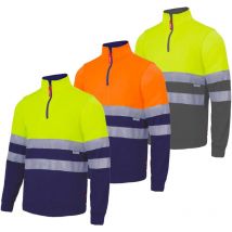 Sweat-shirt de travail Velilla 305701 - XL - Grau / Gelb