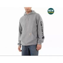 Sweatshirt Carhartt Sleeve Logo Hooded Gris Chiné t.s - K288-E20-S