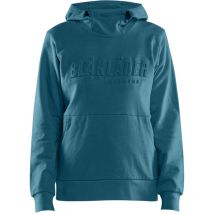 Sweat de travail à capuche imprimé 3D femme 3560 - Bleu canard s