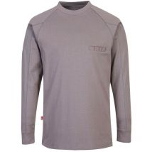 Sweat col rond antistatique fr Gris m