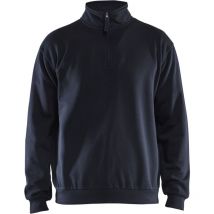 Sweat de travail col zippé 3587 - Marine s