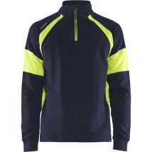 Arbeits-sweatshirt Mit Hochsichtbarkeitsdetails 3550 - Marine/neongelb M