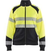Blaklader - Sweat de travail zippé haute visibilité femme 3508 - Jaune/Noir xxxl