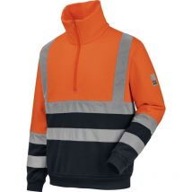 Sweat de travail zippé haute visibilite Orange/Marine l - Würth Modyf