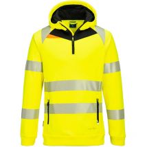 Sweat DX4 Hi-Vis 1/4 Zip Hoodie Jaune/Noir l