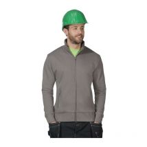 Veste en sweat pour hommes taille l gris acier 100 % co