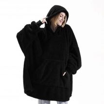 Sweat Plaid a Capuche Adulte Plaid Polaire avec Manche Femme Homme Couverture à Capuche avec Manche Poches Portables, Plaid Pull Couverture Canape tv