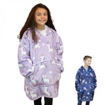 Sweat à capuche, plaid, couverture, pull - Sherpa et flanelle - Enfant - Licorne Vivezen