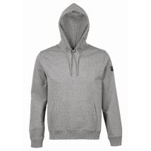 Kapuzen-Sweatshirt – Grau meliert – Gartenhose – Größe S