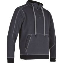 Sweat col montant zippé Gris/Noir - 8049 coffre LMA taille s