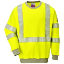 Sweatshirt fr antistatique Hi-Vis couleur : Jaune taille s Portwest