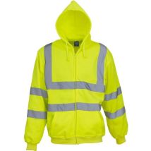 Sweat-shirt De Travail Zippé À Capuche Yoko Haute Visibilité Jaune Fluo Xxl