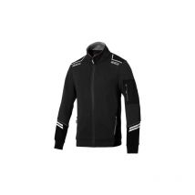 Sweat-shirt technique entie'rement zippe' Sparco Alabama en coton noir/gris fonce' Taille. Manches renforce'es xs avec inserts anti-abrasion et