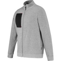 Sweat zippe steel gris chine / noir s
