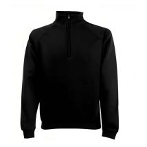 Sweatshirt mit Reißverschlusskragen, schwarz, Größe m