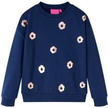 Sweatshirt pour enfants bleu marine 140 Vidaxl 423052