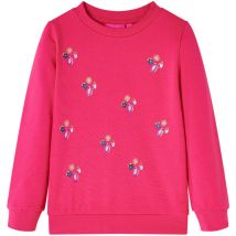 Sweatshirt pour enfants rose vif 128