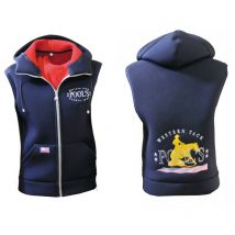 XXS, Bleu marine: Sweatshirt sans manches avec capuche et fermeture éclair de Pool's Alabama