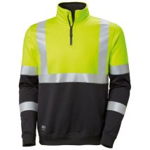 La sudadera amarilla con cremallera amarilla de Warn. Tamaño xl.
