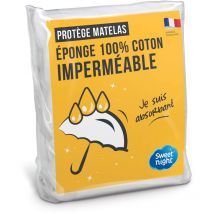 Coprimaterasso Lettino 70x140 cm Impermeabile e Assorbente Spugna di Puro Cotone Traspirante e Silenzioso - Sweet Night