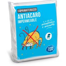 Coprimaterasso singolo 100x200 cm Impermeabile e antiacaro Mollettone 100% cotone Silenzioso e traspirante - Sweet Night