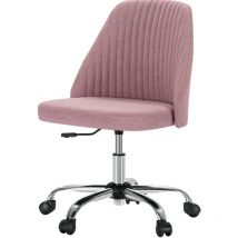 Sweetcrispy - Bürostuhl Ohne Armlehnen Schreibtischstuhl mit Stoffbezug Sitzkissen Criss Cross Chair mit Breiterem Polster zum Sitzen im