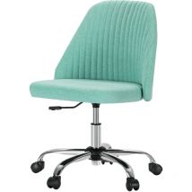 Sweetcrispy - Bürostuhl Ohne Armlehnen Schreibtischstuhl mit Stoffbezug Sitzkissen Criss Cross Chair mit Breiterem Polster zum Sitzen im