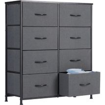 Kommode mit Schubladen - kommoden & Sideboards für Schlafzimmer Geeignet, Komodenschrank mit 8 Schubladen, Stoffkommode mit Stabilem Stahlrahmen,