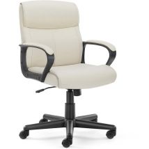 Sweetcrispy - Fauteuil de Bureau Cuir pu Chaise de Bureau Erconomique Hauteur Réglable Dossier Inclinable Rembourré