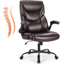 Sweetcrispy - Fauteuil de Bureau Cuir pu Chaise de Bureau Erconomique Hauteur Réglable Dossier Inclinable Rembourré